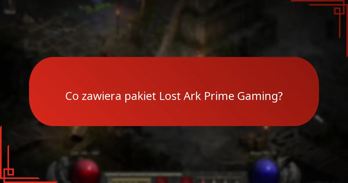 Kiedy dostępny jest pakiet Lost Ark Prime Gaming?
