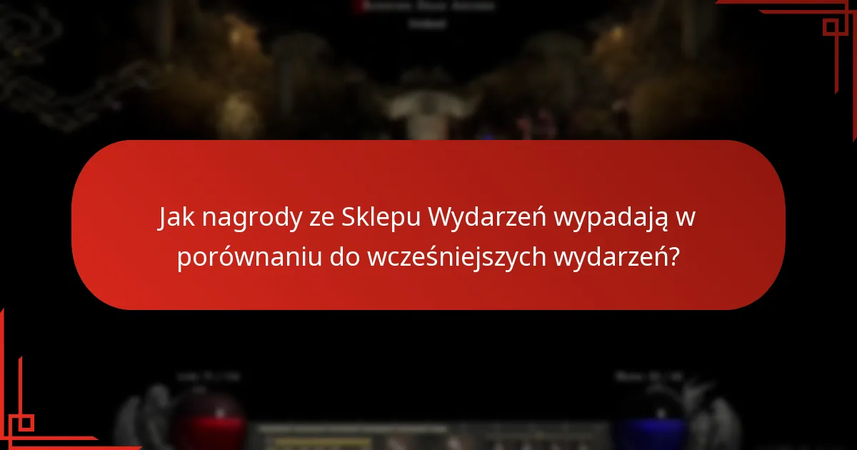 Jak nagrody ze Sklepu Wydarzeń wypadają w porównaniu do wcześniejszych wydarzeń?